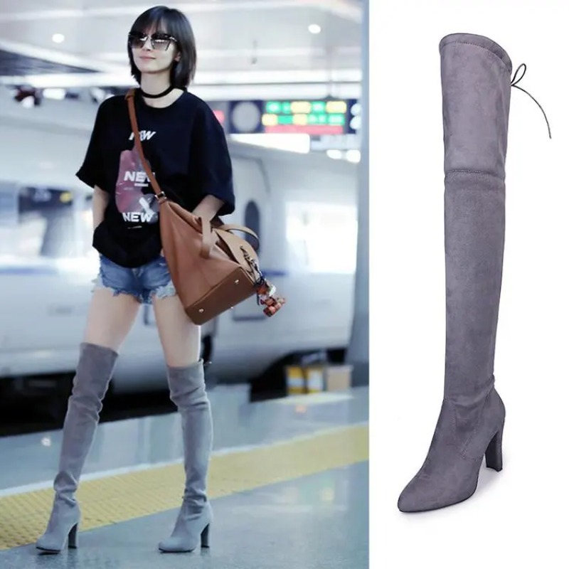 Knee High Sock Women - Yeni Avrupa ve Amerikan Stili Büyük